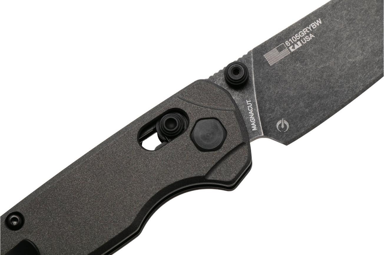 Kershaw Bel Air 6105GRYBW, Blackwashed CPM MagnaCut, Grey Aluminum zakmes