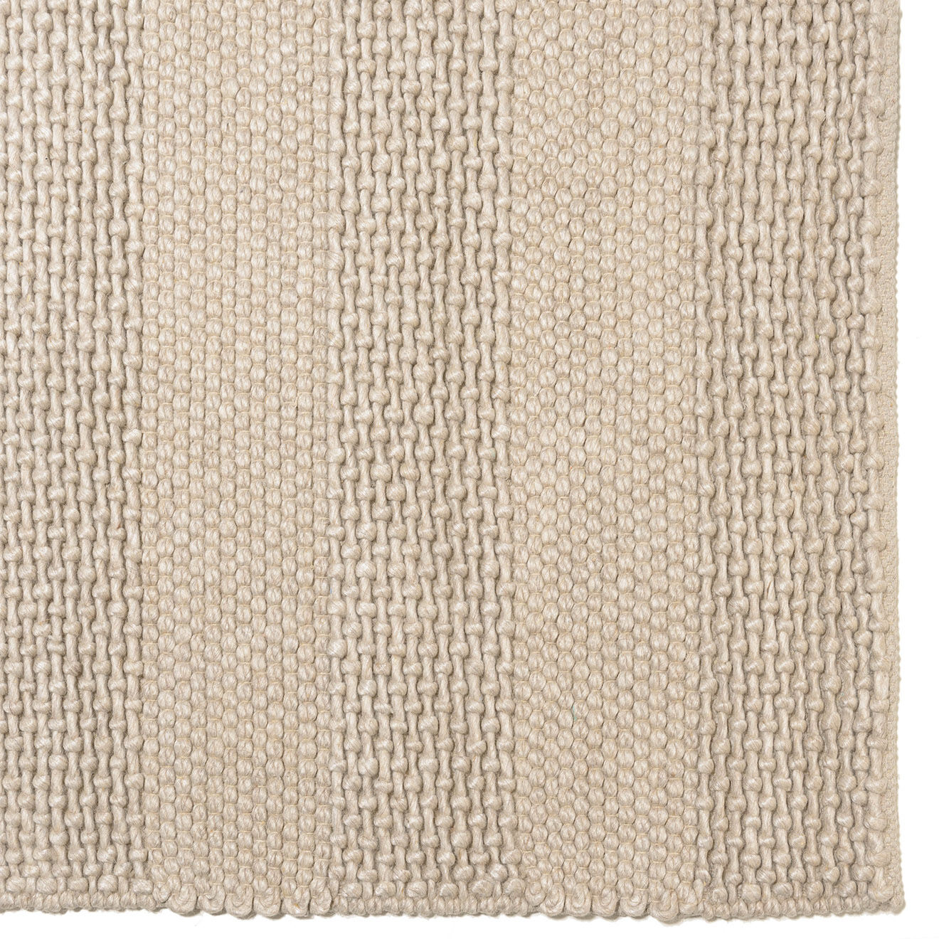 Macabane Tapis en Laine tissée Quentin beige - 230x160 cm