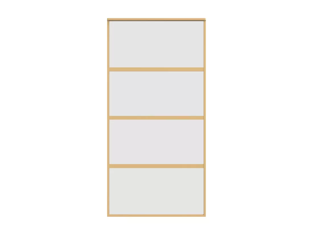 Porte coulissante doré 102,5x205 cm verre ESG dépoli aluminium