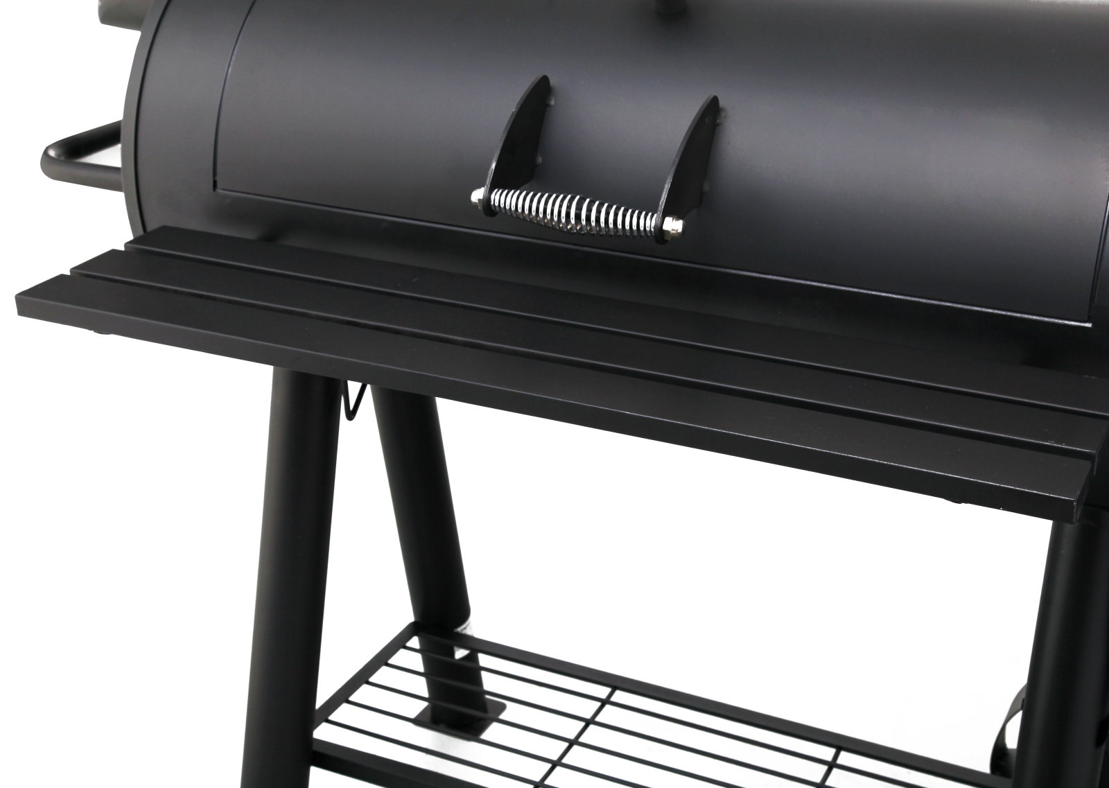 Smoker MILWAUKEE - schwarz - mit Thermometer + Ascheschale
