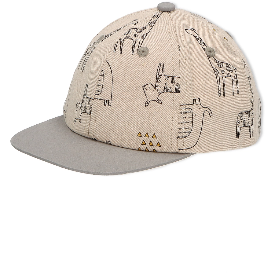 Sterntaler Baseball-Cap Safari-Tiere beige