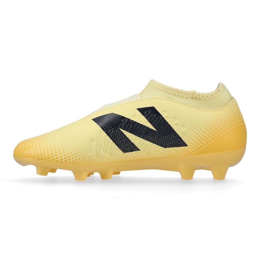 New Balance Tekela V4 Magique FG Energy Rush - Parchment/Noir/Orange Enfant