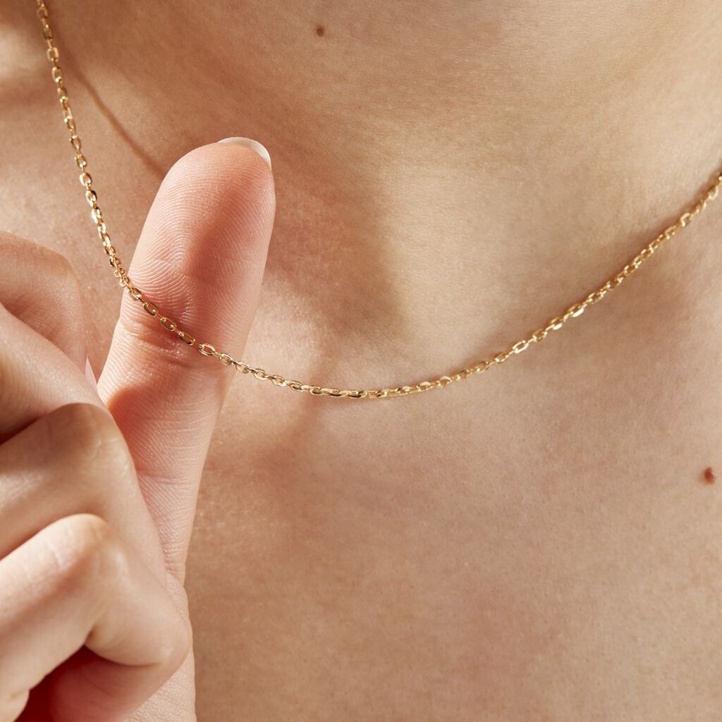 Chaîne Igoa Maille Forçat Diamantee Or Jaune