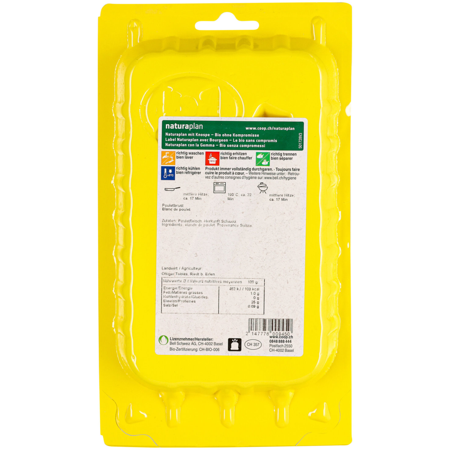 Naturaplan Bio Pouletbrust 2 Stück 220g