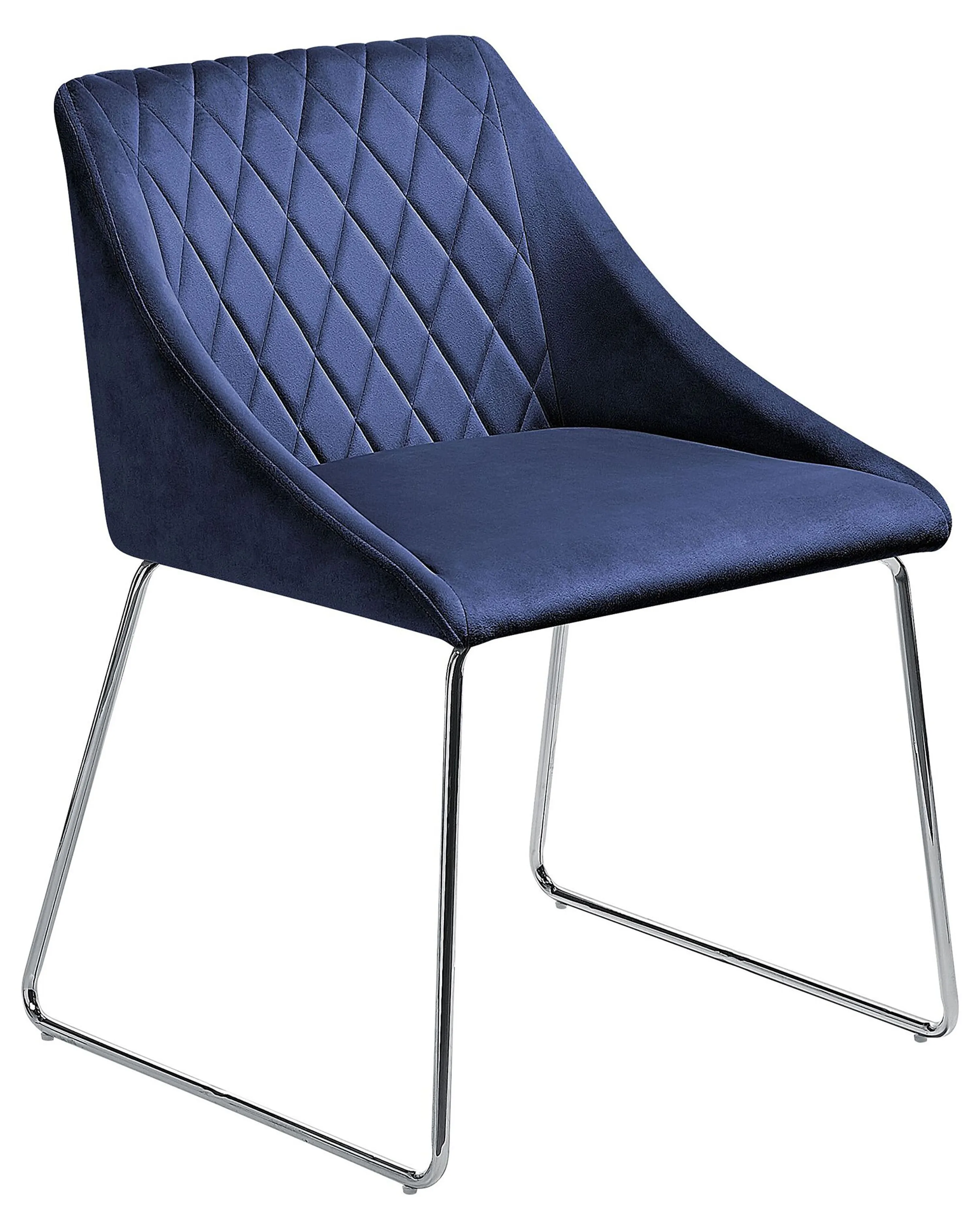 Set van 2 eetkamerstoelen ARCATA Fluweel Marineblauw