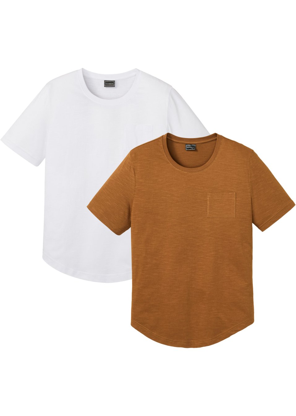 Lot de 2 T-shirts en coton avec poche poitrine