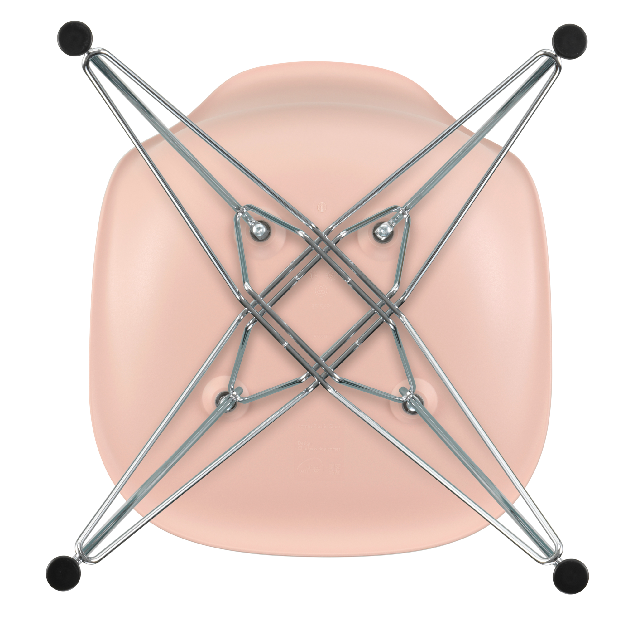 Eetkamerstoel DSR RE chroom Pale Rose