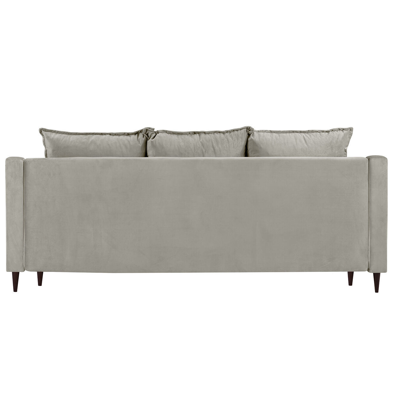 Mazzini Sofas Canapé 3 places convertible avec coffre Freesia velours beige - 215x94x90 cm
