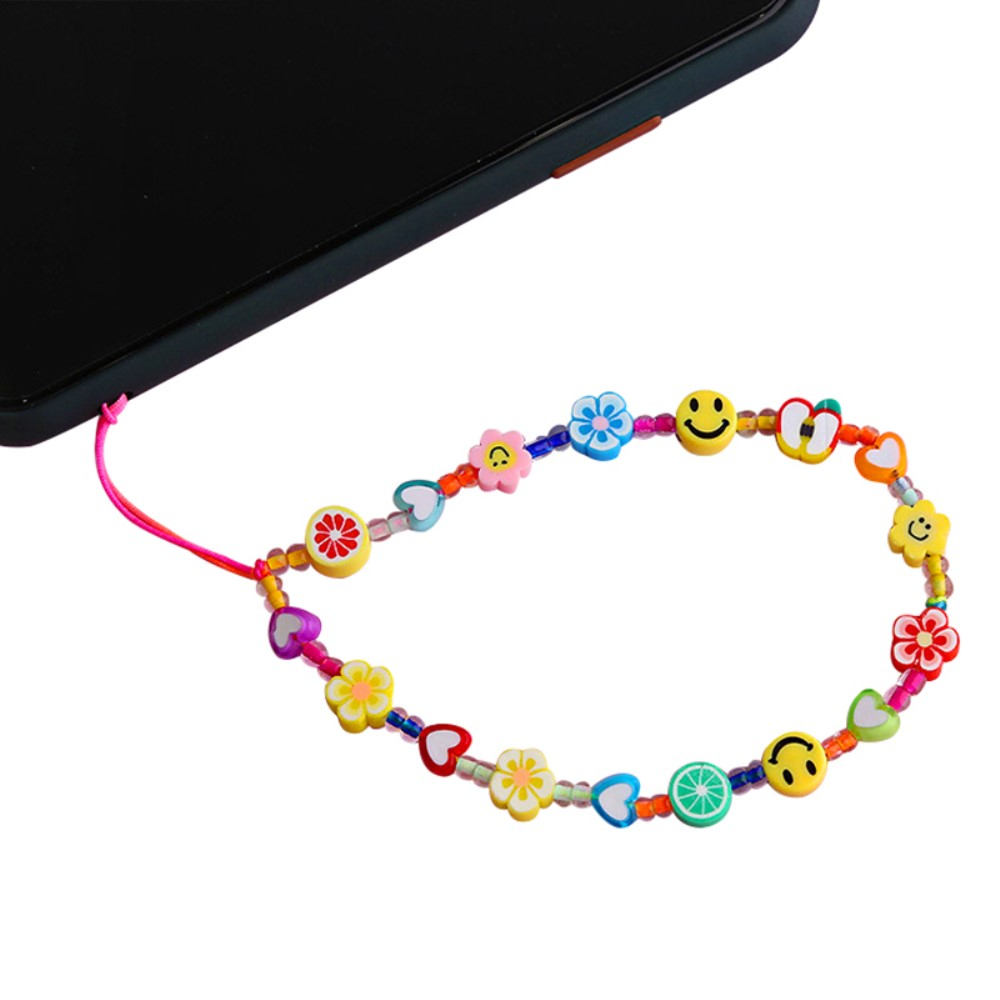 Universal Handy Kette Phone Charms Schmuck Anhänger Handgelenkschlaufe - Früchte / Smileys