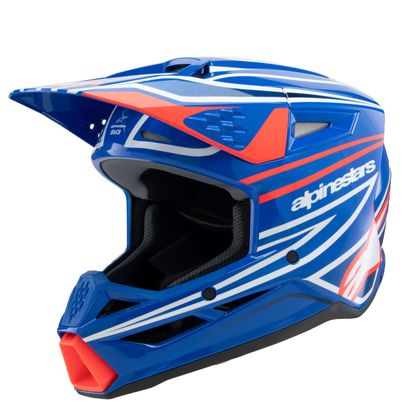 Casque cross Alpinestars SUPERTECH S-M3 - WURX - ENFANT - Bleu / Rouge