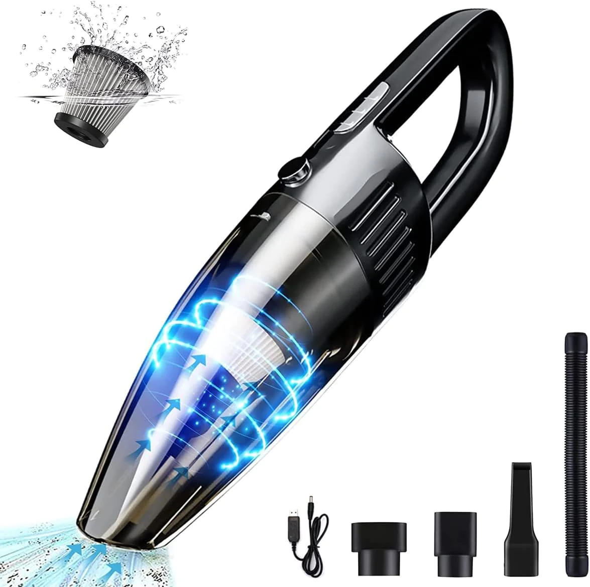 Aspirateur de table sans fil rechargeable 2200PA noir Vendos85
