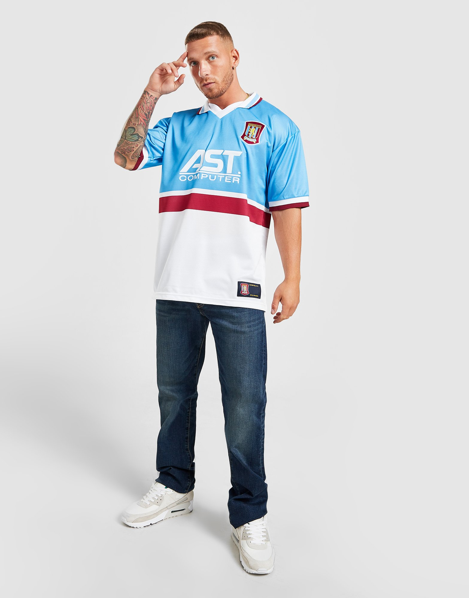 Score Draw Maillot Aston Villa FC '98 Rétro Match Extérieur