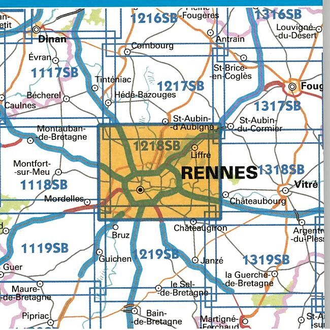 IGN - 1218 SB RENNES CESSON 1 25 000