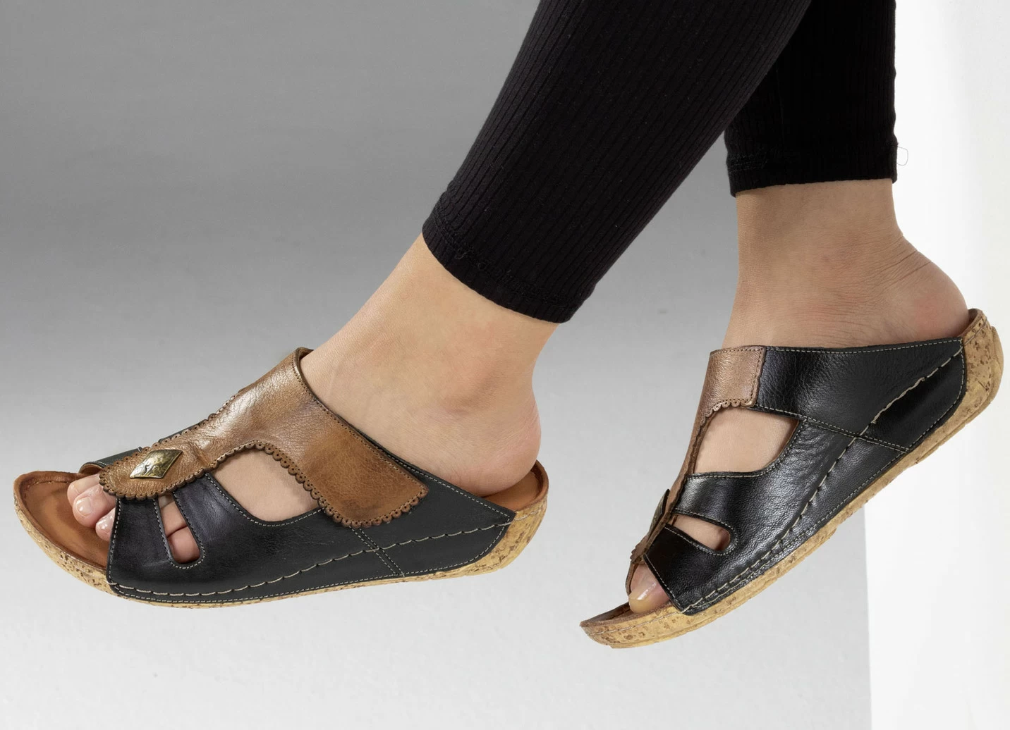 Gemini Pantolette mit verstellbarer Klettspange