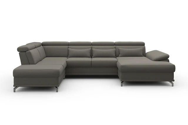 sit&more Wohnlandschaft »Cabrio U-Form, B: 359 cm, mit Sitztiefen-, Arm- & Kopfteilverstellung« 3 Nierenkissen, Federkern, optional Bettfunktion und Stauraum