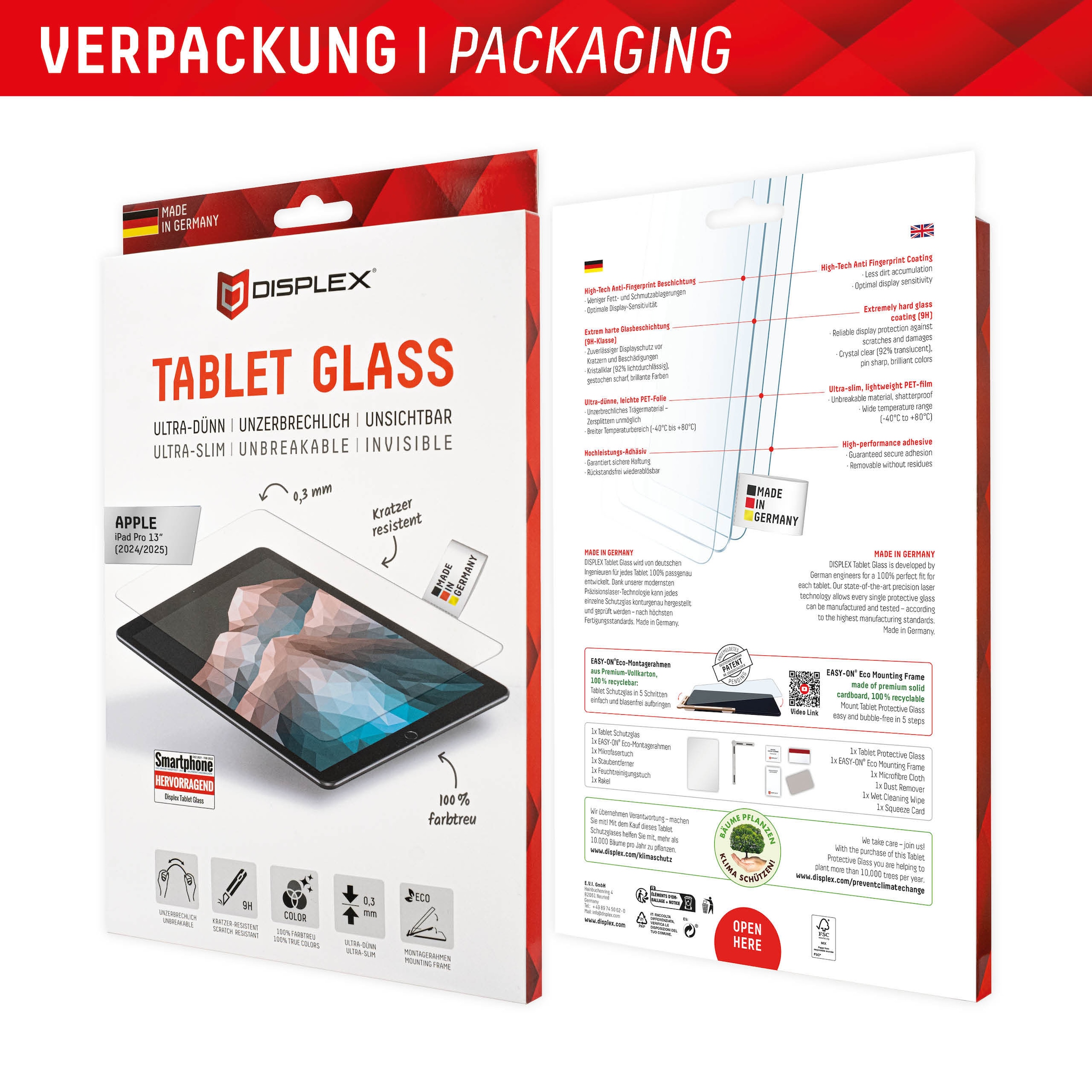 Displex Displayschutzfolie »Tablet Glass« für Apple iPad Pro 13