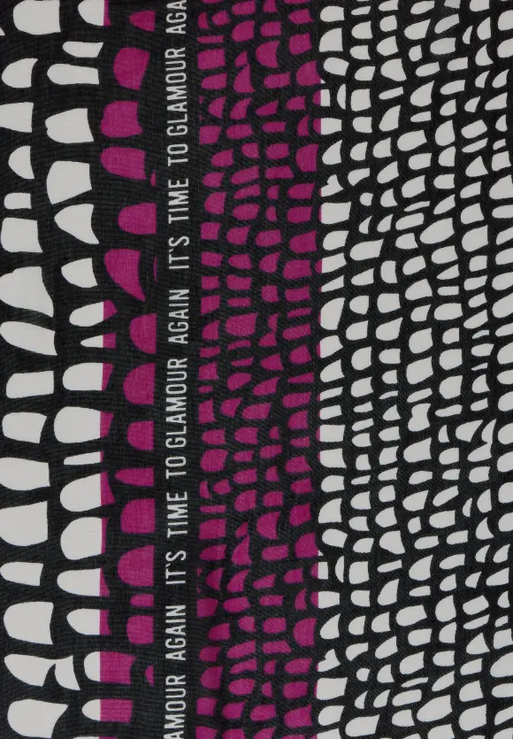 Print Longschal - Black