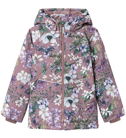 Name It Steppjacke - NkfMaxi - Grape Shake/Flower
