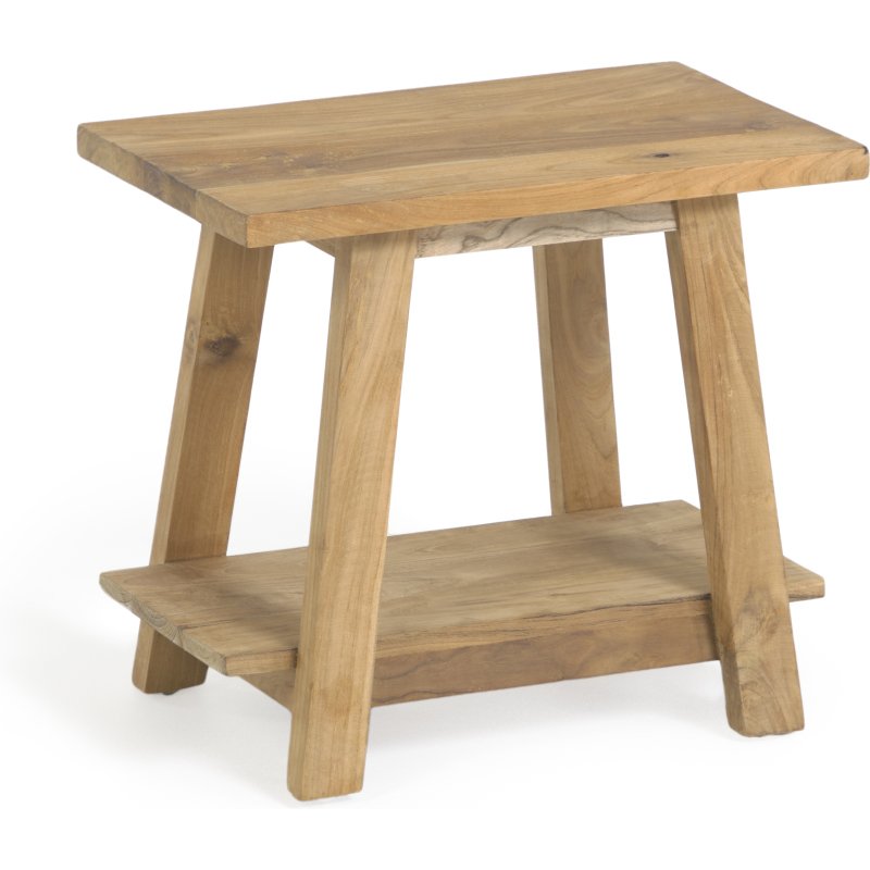 Repose-pieds Safara bois massif de tek recyclé 50 x 32 cm