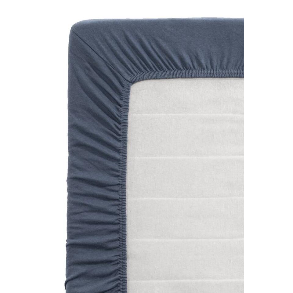 Hoeslaken Jersey - donkerblauw - 90x200 cm