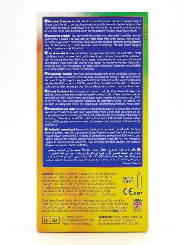 Skins Flavours Condoms 16-pack Smaksatt kondomer
