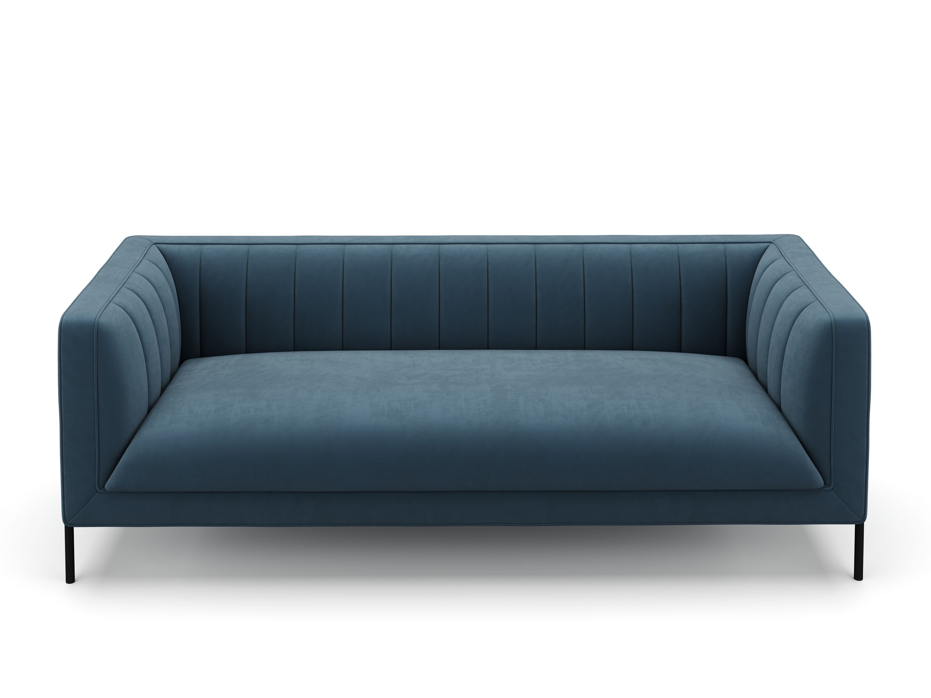Sofa Set Samt ATTILA blau