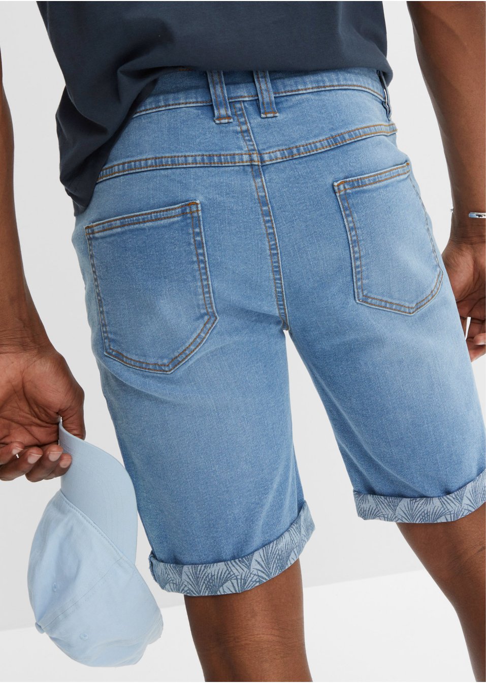 Bermuda en jean extensible, Regular Fit