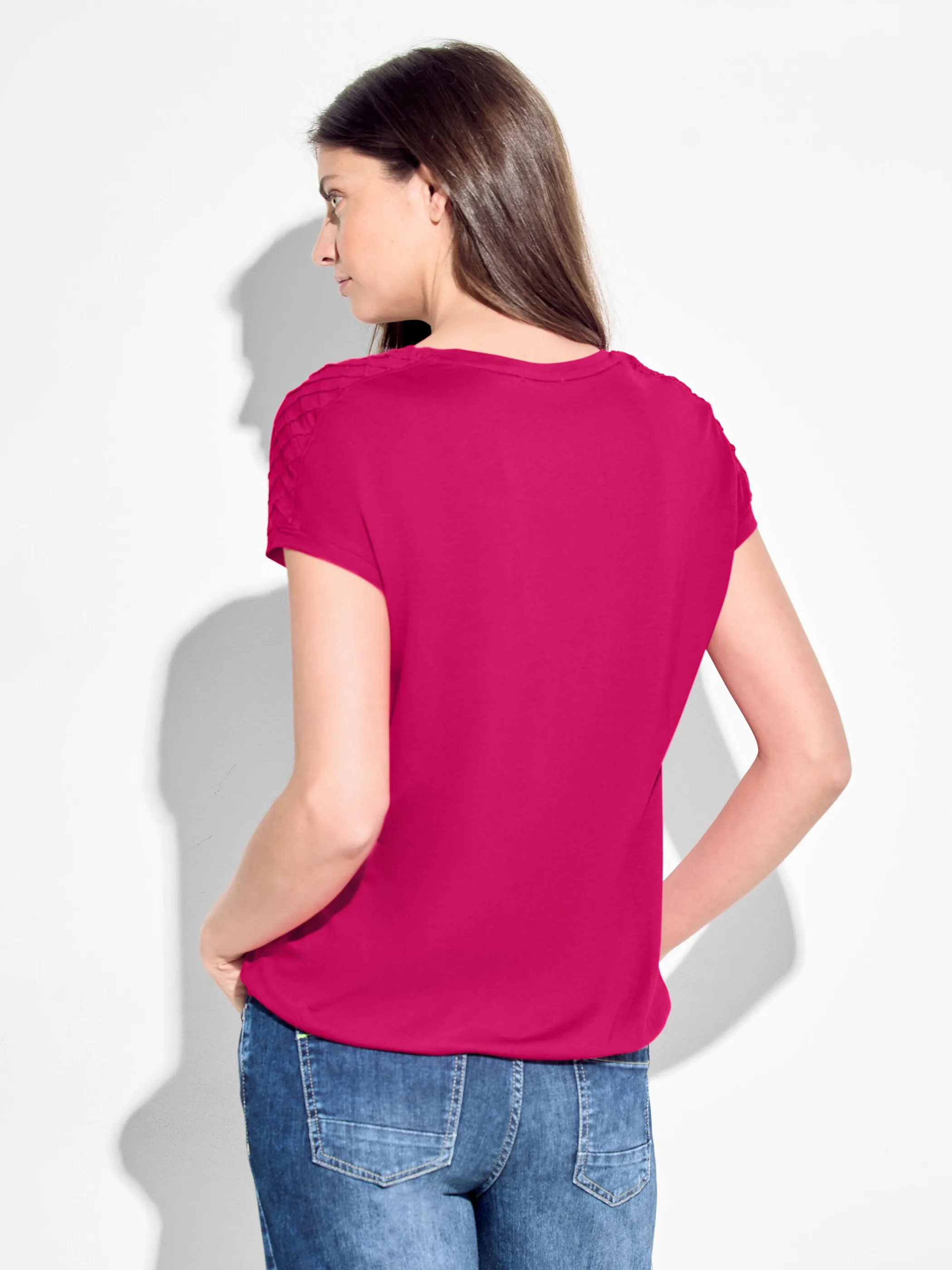 Damen Shirt mit Schulterdetail