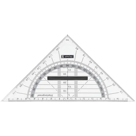 BRUNNEN Geometrie-Dreieck, bruchsicher Colour Code, onyx, 16cm