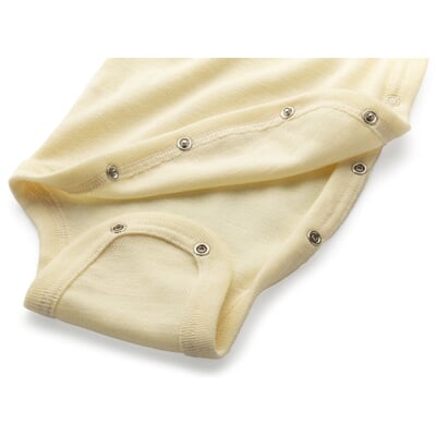 Baby-Wickelbody Merinowolle-Seide, Natur