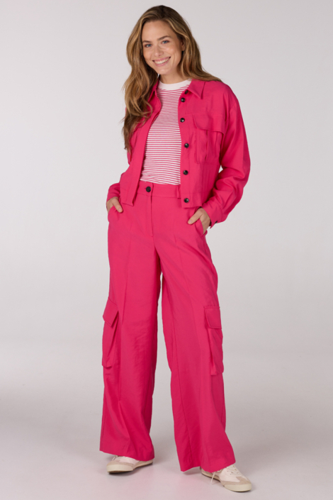Juffrouw Jansen roze dames jas