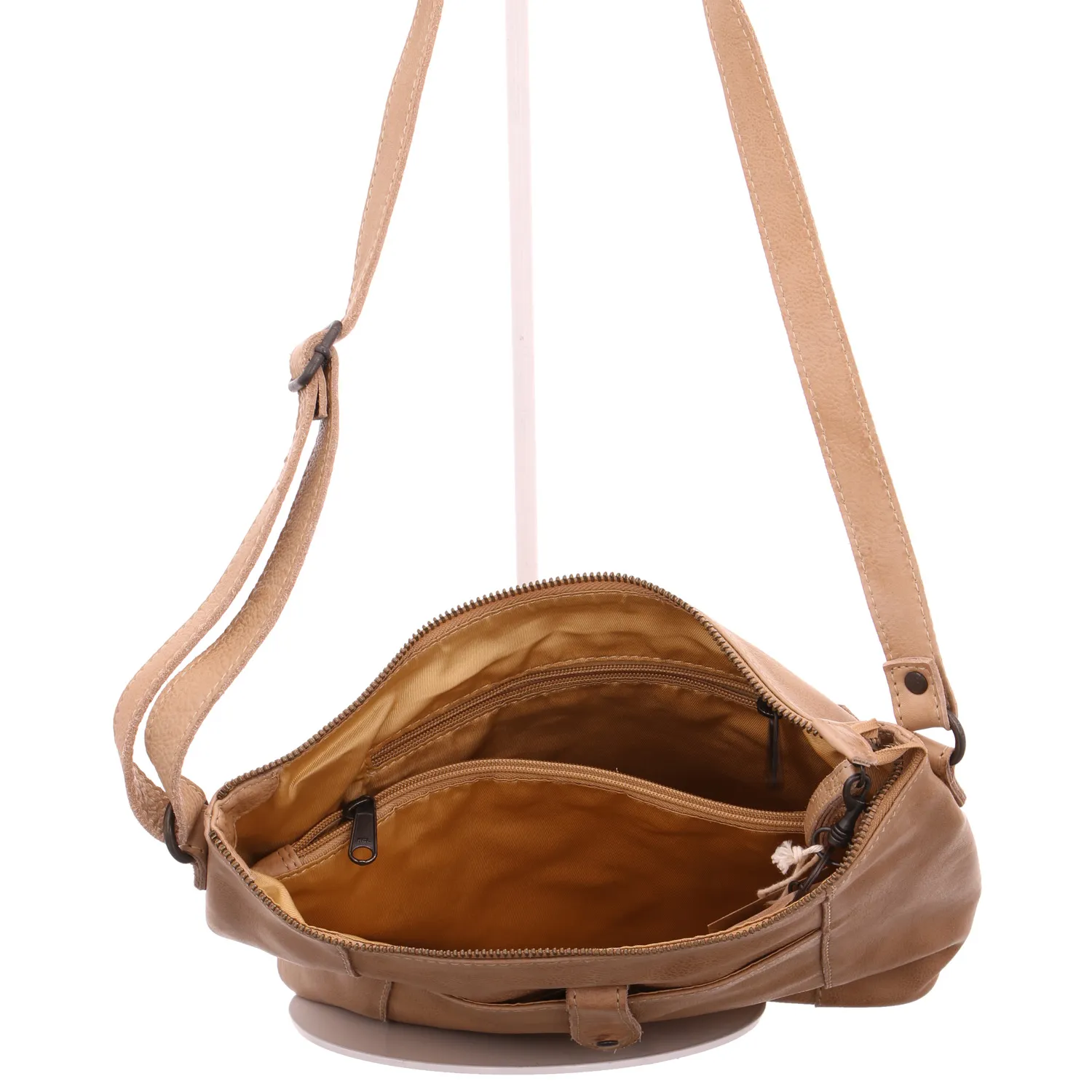 BEAR DESIGN Umhängetasche Beige Leder