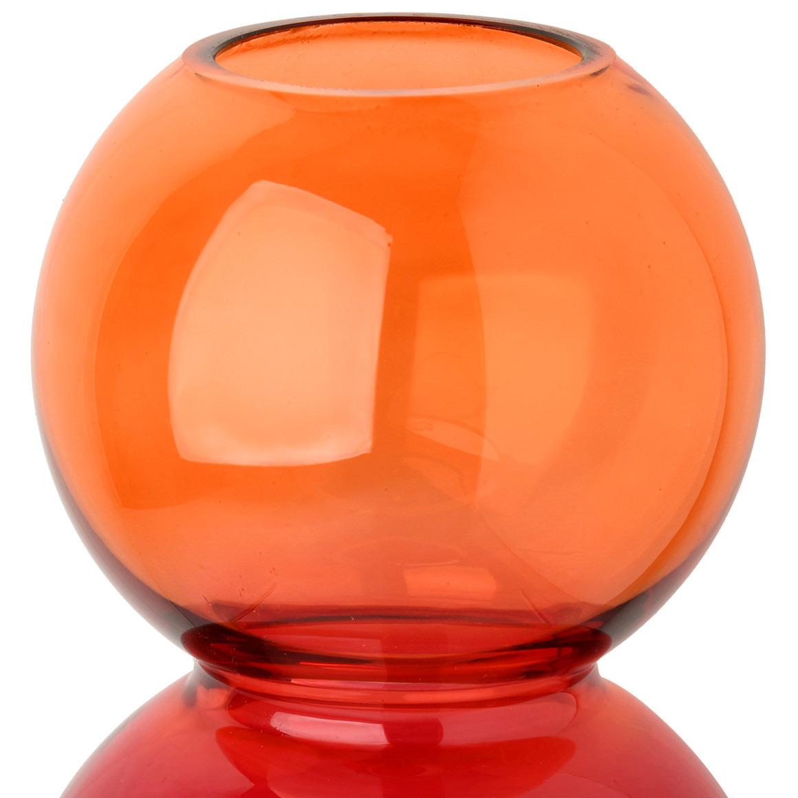 My Home Vase in welliger Form pink / orange