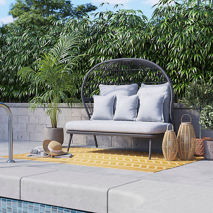 Tapis GoodHome cocoon jaune 160 x 230 cm