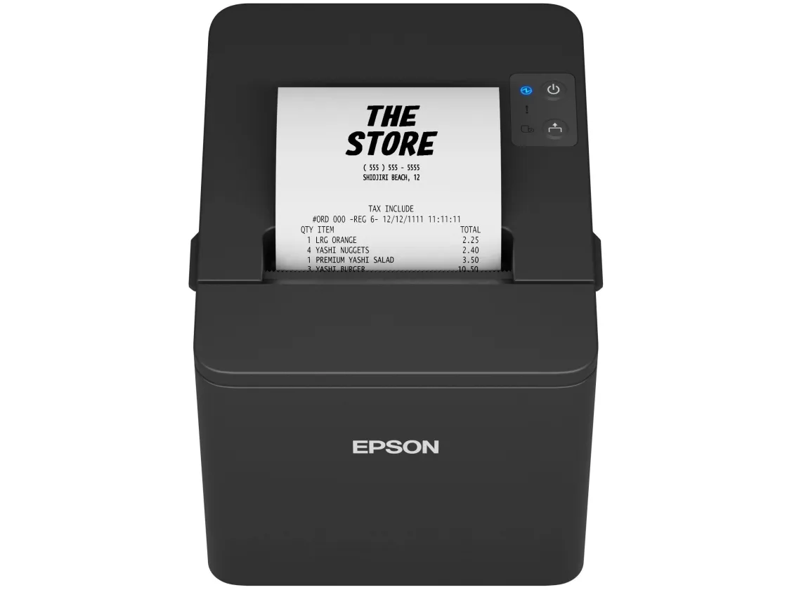 Epson TM T20IV (101) - Kvitteringsprinter - termisk linje - Rulle (7,95 cm) - 203 x 203 dpi - op til 250 mm/sek. - USB, seriel - skærer - delvis-skære cutter - sort