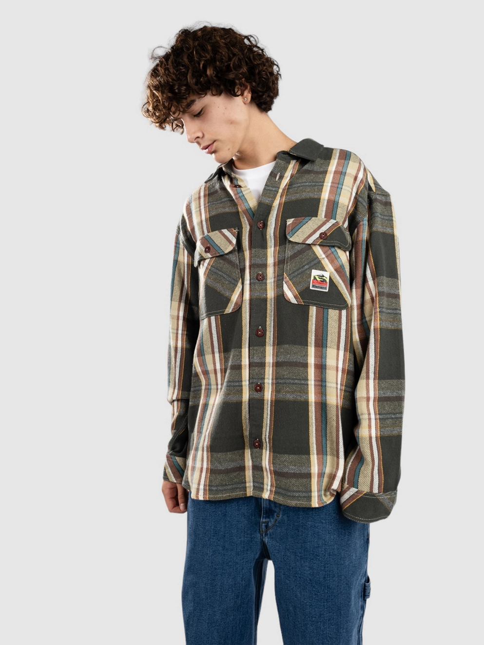 Element Hueco Classic Shirt slate green plaid