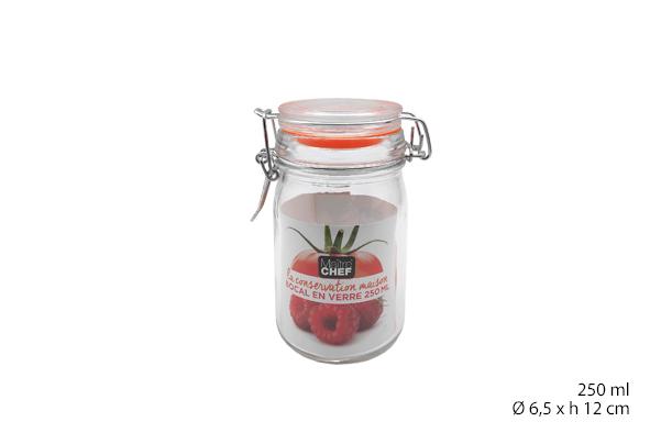 BOCAL HERMETIQUE CLIP METAL 250ML