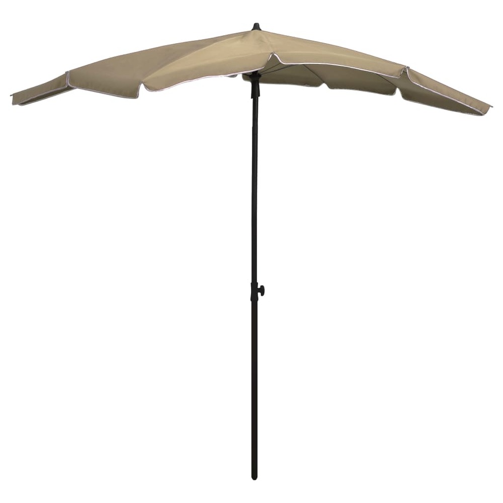 Parasol de jardin avec mât 200 x 130 cm taupe