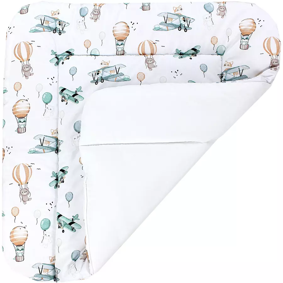 TupTam Baby Wickeltischauflage mit Baumwollbezug grünbeige