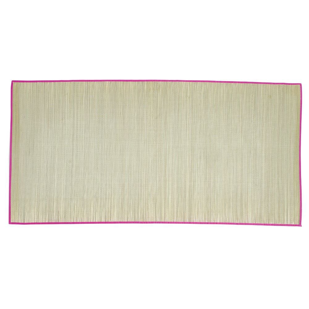 Natte de plage en paille 180x90cm - 3 coloris