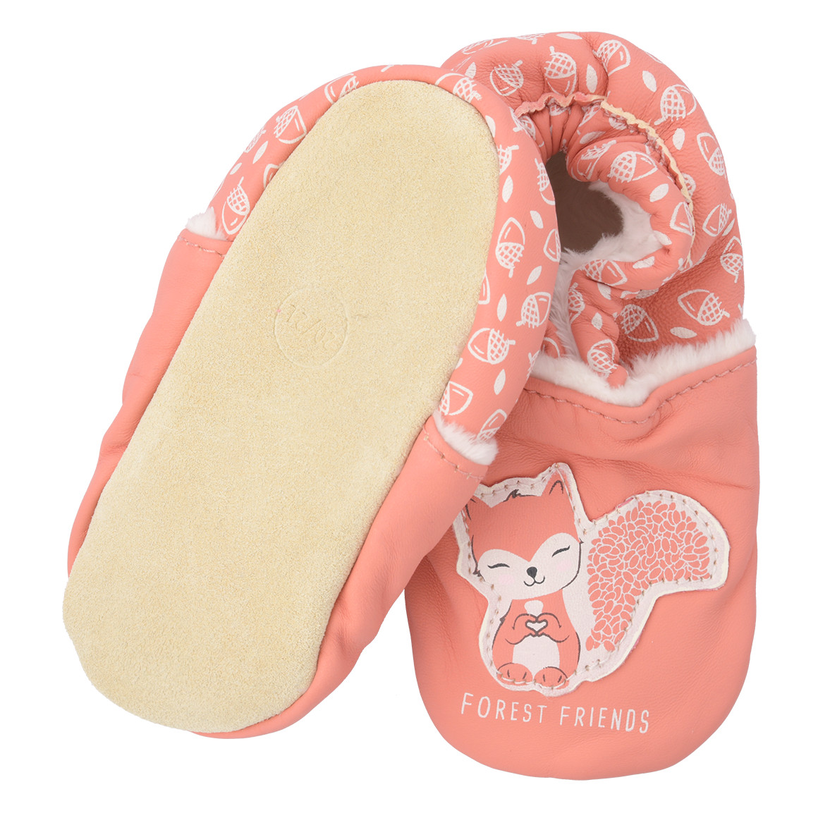 Topomini Baby Krabbelschuhe aus Leder rosa