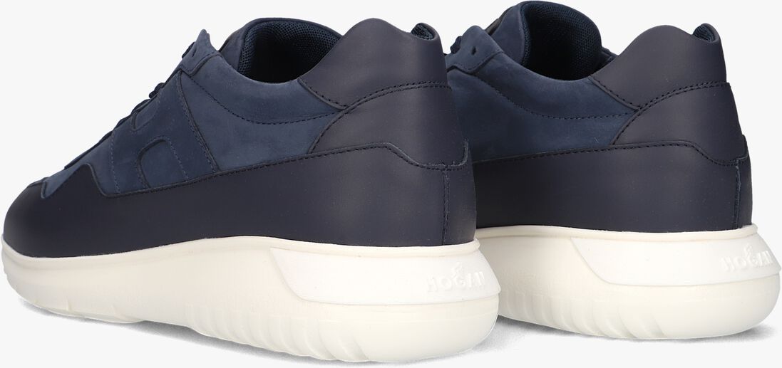 blauwe hogan lage sneakers interactive3 allacciato pelle