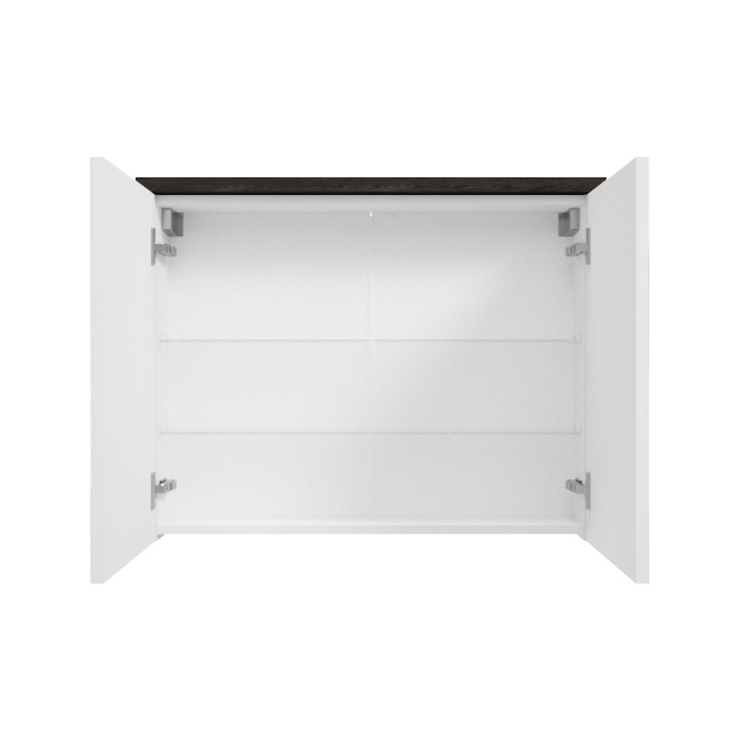 Fontana Basic spiegelkast 80cm met 2 deuren kasteel bruin