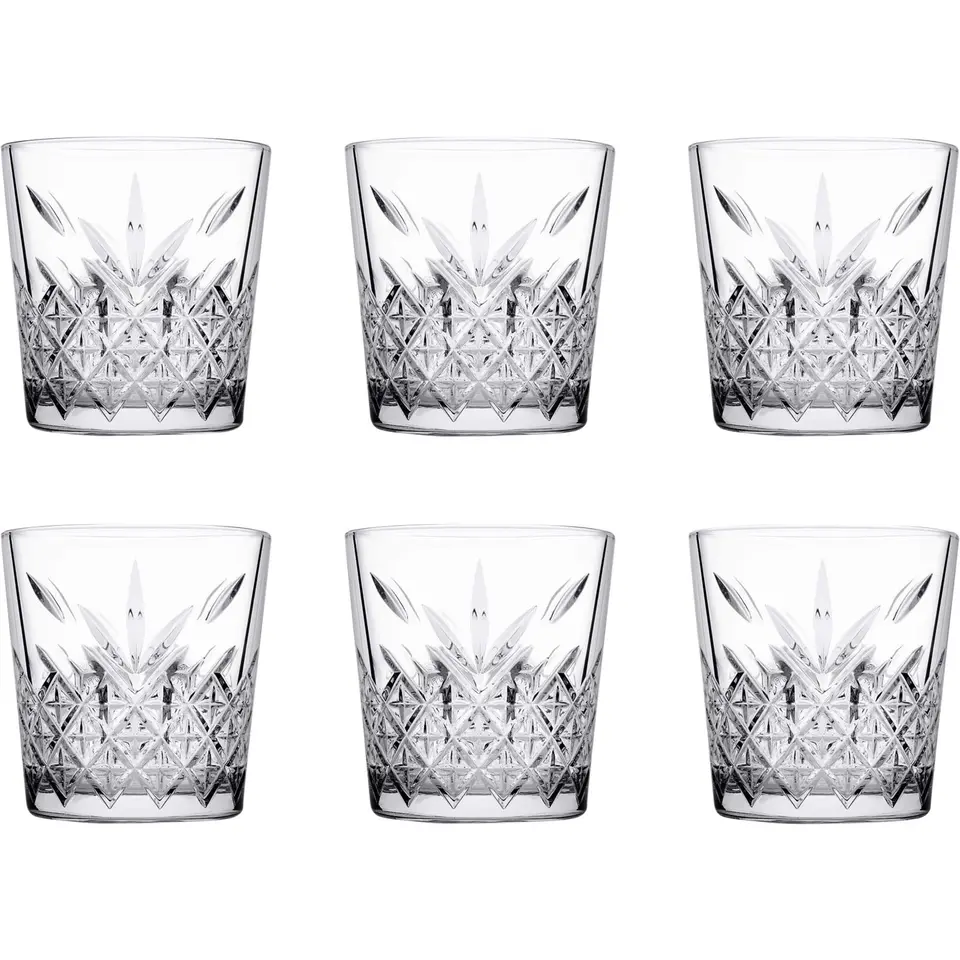 Pasabahce Whisky tumbler glazen - 6x - Timeless serie - 340 ml