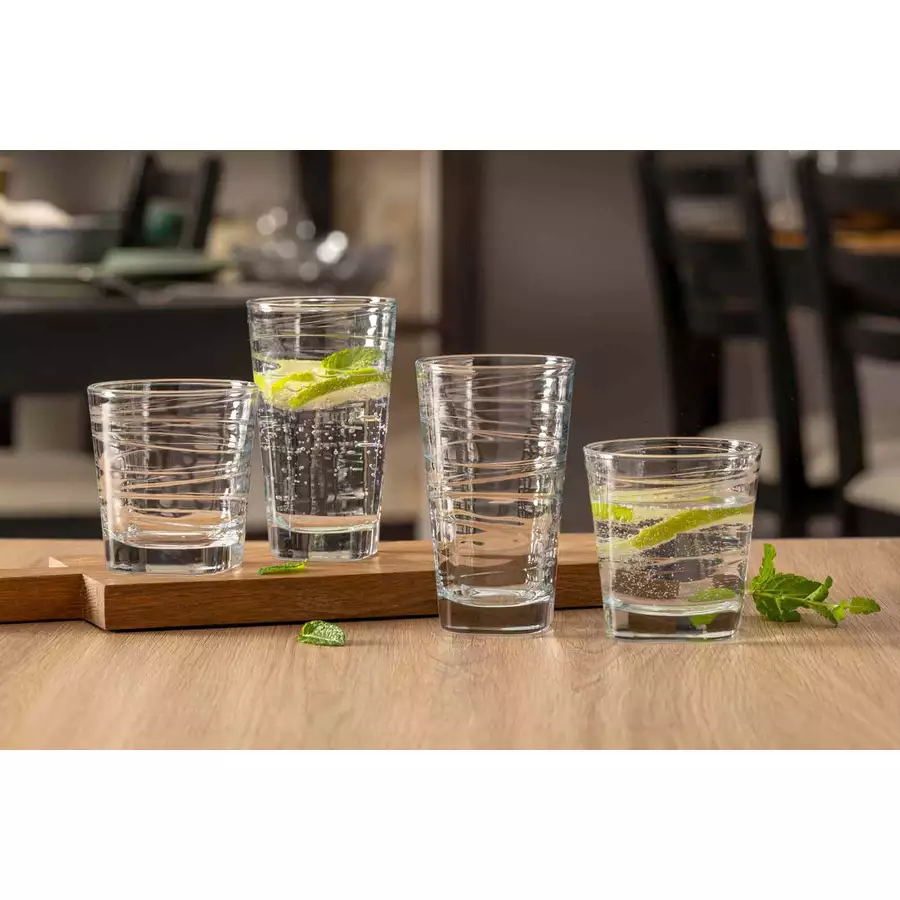 Leonardo Trinkgläser Vario Struttura 280 ml + 250 ml 8er Set transparent