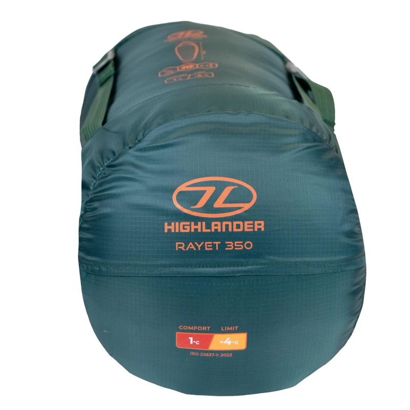 Highlander rayet 350 mummyslaapzak - green