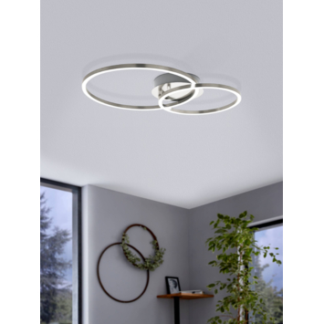 EGLO LED Plafondlamp Palmaves-1 CCT nikkel