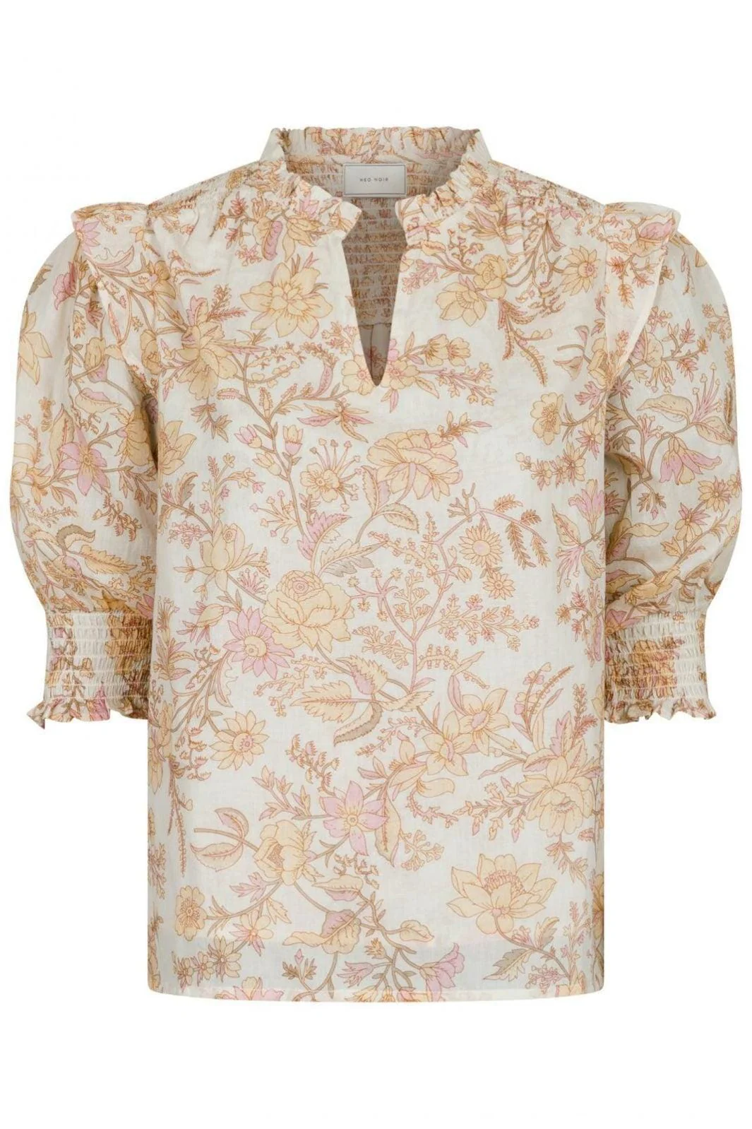 Neo Noir Davina Rose Field Blouse dusty yellow