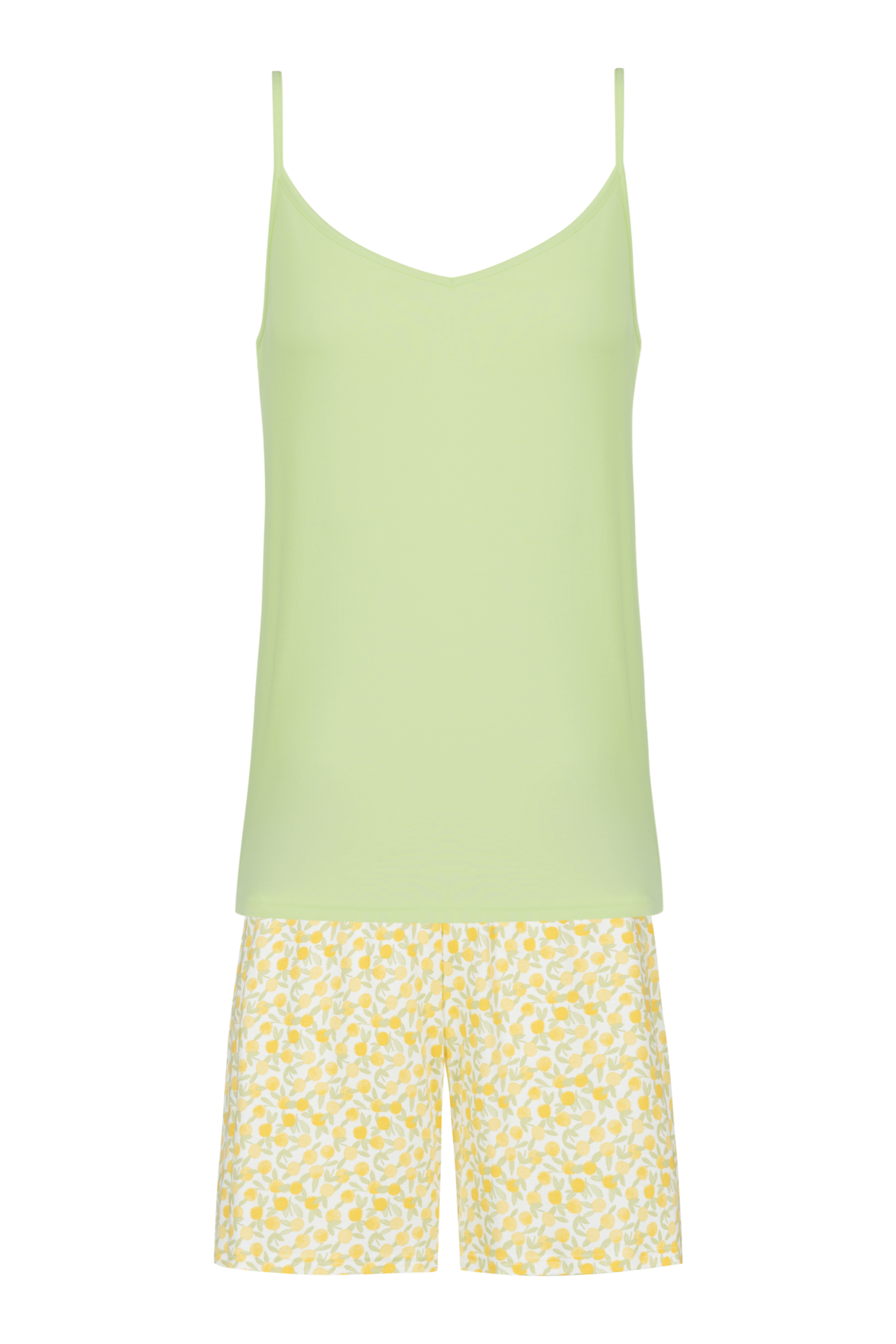 Pyjama mit Spaghetti-Träger<br>Serie Lemon Dots