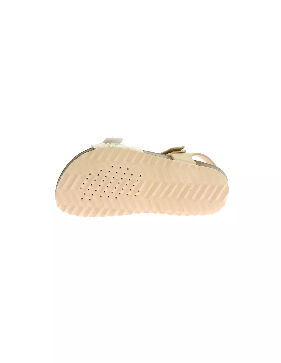 GEOX ADRIEL - Sandales & nu-pieds PLATINE/BLANC